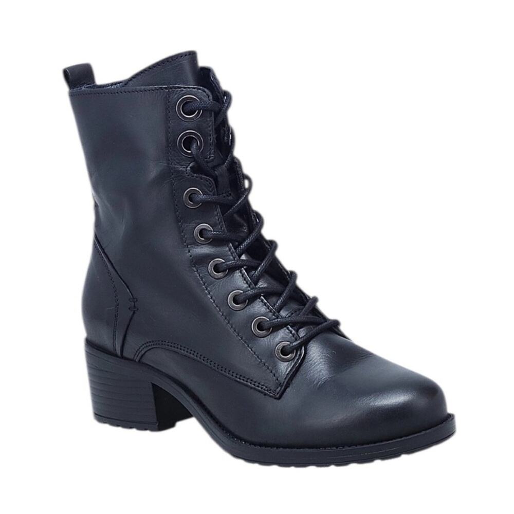 Miz Mooz Juke Leather Lace Up Black Boots - Sz EU40/US9-9.5